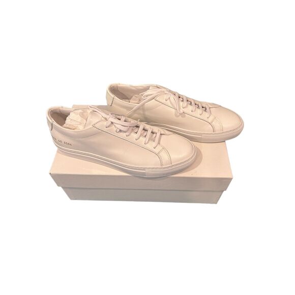 Common Projects Men's White Achilles 40 ( US 7.5) Low-Top Sneakers Shoes NIB - Picture 1 of 8